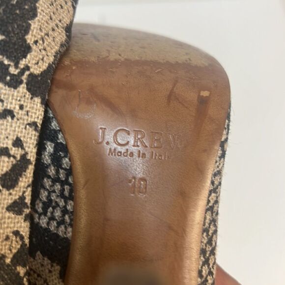 J.Crew Black White Gray 57046 / Mona Printed Pumps made in Italy women’s 10 - Picture 9 of 12